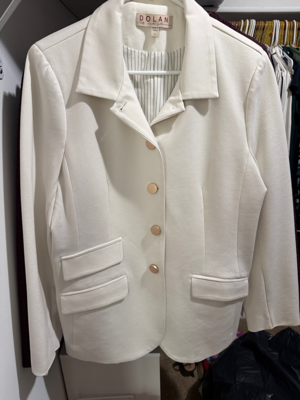 dolan Ivory Button-Front Blazer